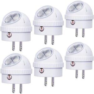 Plug-in Night Lights,Warm White LED Nightlight,360° Rotation,Dusk to Dawn Sensor